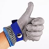 Safety Cut Proof Stab Resistant Stainless Steel Metal Mesh Butcher Glove Size M High Performance Level 5 Protection by cleanpower