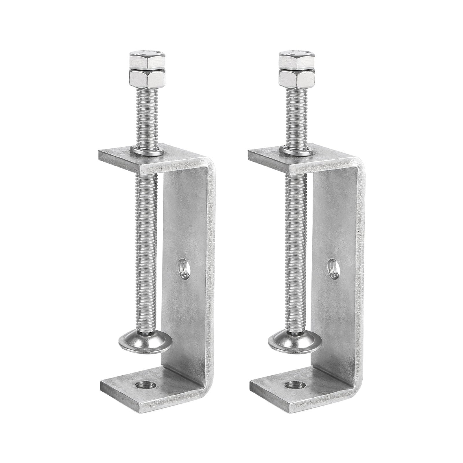 Photo 1 of ZOWZEA 2 Pack 304 Stainless Steel C Clamp 4 Inch C Clamps for Woodworking and Welding Mounting?Suitable for Home and Professional Use