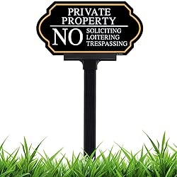 Private Property No Trespassing Sign with Stake, No