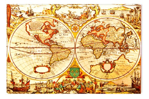 Startonight Canvas Wall Art World Map All you need is love, World Maps USA Design for Home Decor, Dual View Surprise Wall Art 31.5 X 47.2 Inch 100% Original Art Painting!