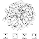 DICOSMETIC 100Pcs Antique Silver Roll of Dice Beads 7.5x7x7mm Alloy Cube Loose Beads Large Hole Square Spacer Bead Metal European Bead for DIY Jewelry Making, Hole: 5mm