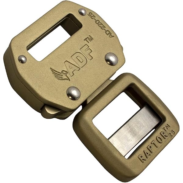 Gold Buckle Raptors Riggers Belt Military ADF Raptor II Tactical Belt Buckle - 1.5 ...