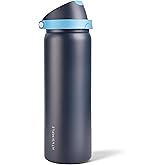 Xtusimple 32 oz Insulated Water Bottle for Travel, 2-in-1 Quick Flip Straw and Push Button Spout Lid, Triple Walled Vacuum Stainless Steel Keep Cold for 30Hrs, Leakproof, for Gym, Hiking, Trip, Blue