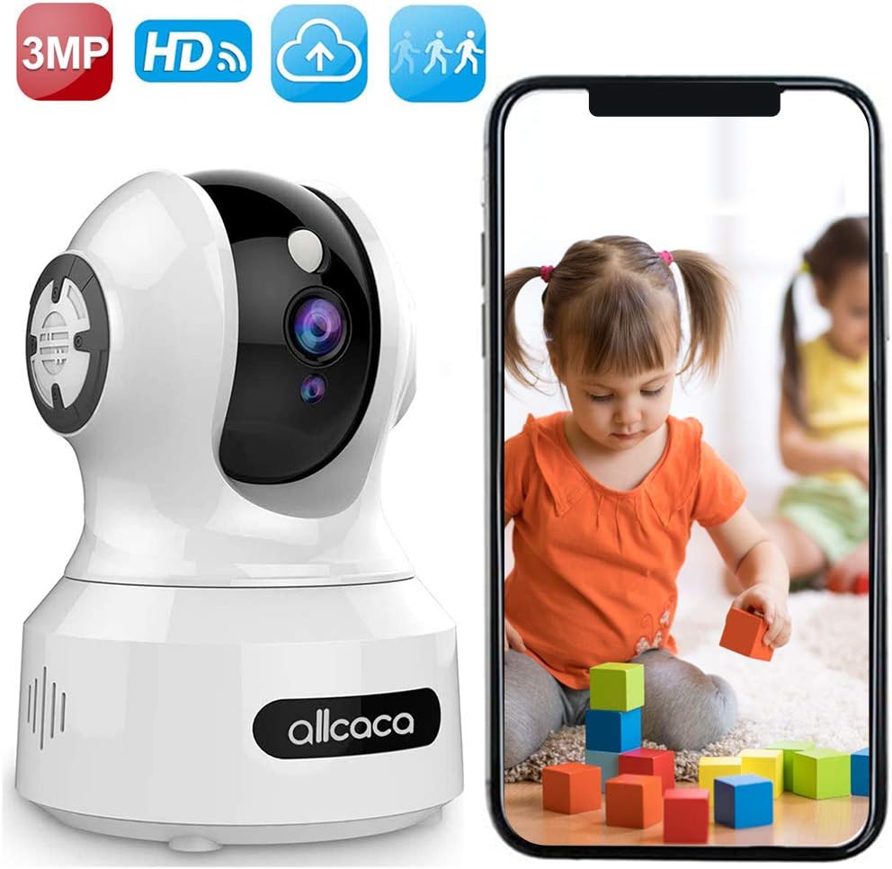 1536P IP Camera 3MP WIFI Home Security Camera Baby Monitor, Night Vision Motion Detection 2-Way Audio Pan Tilt Zoom