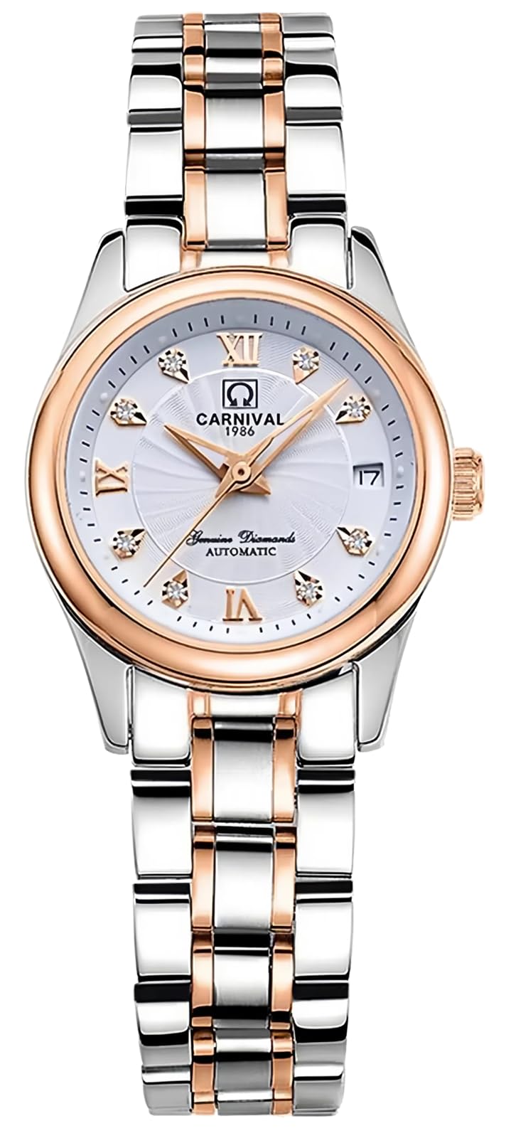 Gosasa Diamonds - Reloj mecánico automático con correa de acero
