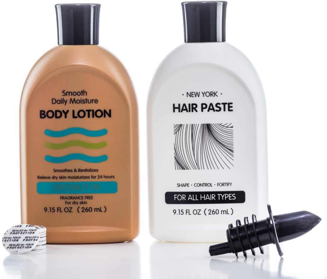 2 Lotion Flasks Body Lotion Hair Paste Secret Diversion Flask 520ml Sneak Alcohol Anywhere