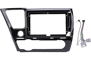 2 Din 9in Car Stereo Radio Fascia Protective Seamless Fit Navigation Fascia Panel Frame for Civic 2012 to 2015 US Version (Wi