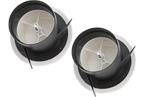 3 Inch Round Adjustable Ceiling Air Vent Cover, ABS Plastic Diffuser Grill for Soffit, Wall or Duct Installation, White, 2-Pa