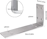 YUMORE 250x150x50mm L Shelf Brackets Stainless Steel Heavy Duty 2 Pack view 6