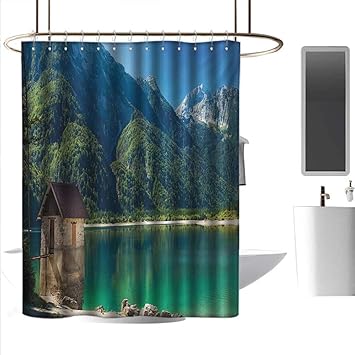 Amazon Com Coolteey Shower Curtains Liner With Suction Cups Italy
