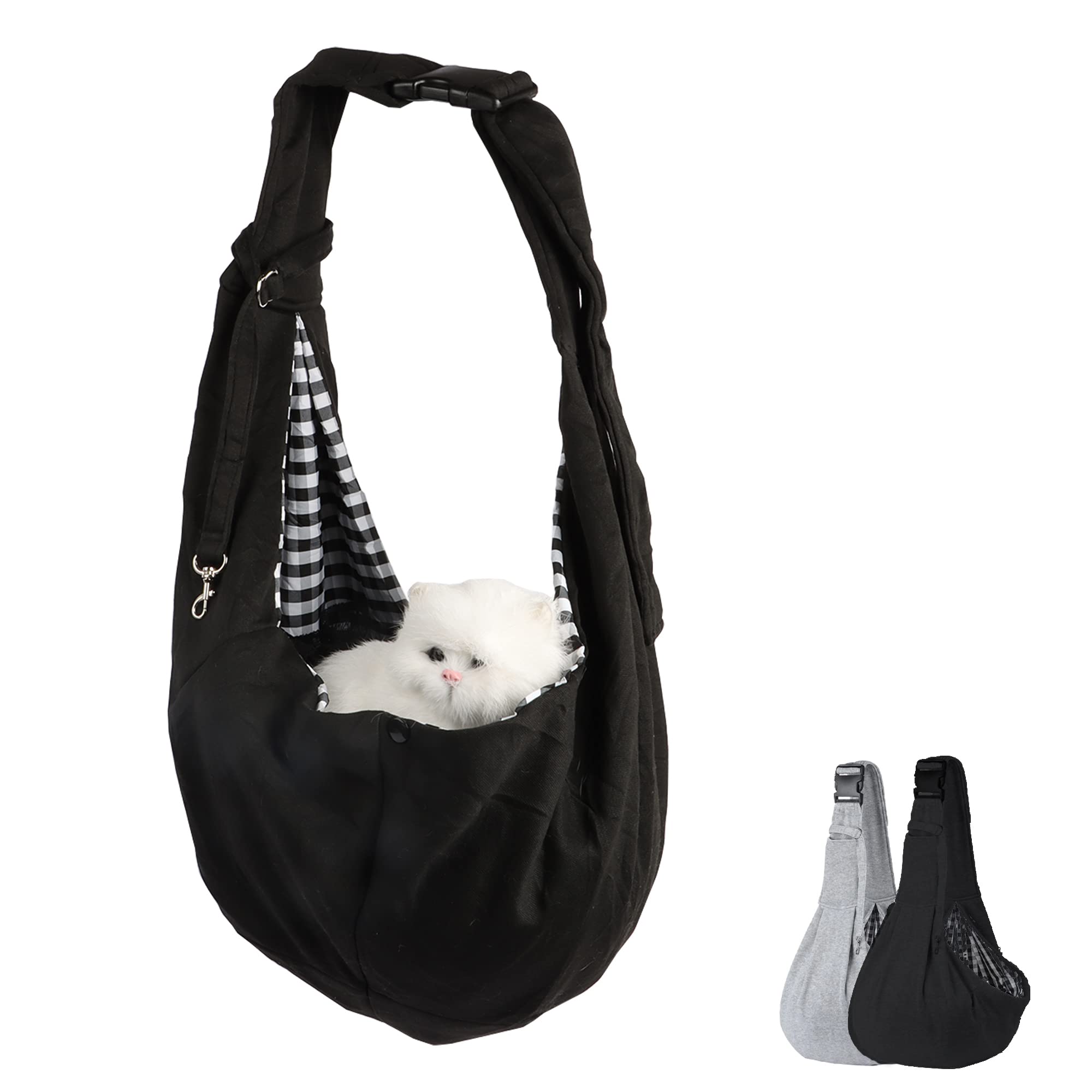 Pet Sling Carrier, Hand Free Pet Carrier, Dog Sling with Adjustable Shoulder Strap for Small Medium Cat Dog