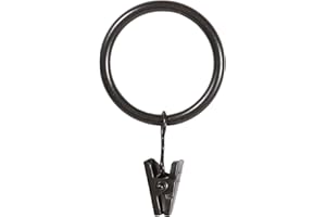 Kenney Clip Rings for 1" to 1-1/4" Diameter Curtain Rods, Oil Rubbed Bronze, 14-Pack