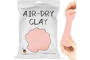 Cutedeer Skin Air Dry Clay, 1.1lb Foam Modeling Clay, Soft Squishy Molding for Kids Adults, Arts & Crafts Project Slime Supplies(1.1lb - 1 Pack, Skin)