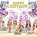 Sunba Youth Unicorn Party Supplies Set Birthday Decorations for Kids- Glitter Unicorn Headband for Girls,Gold Happy Birthday Banner, Latex Foil balloons,52 pcs Unicorn Party Decor…