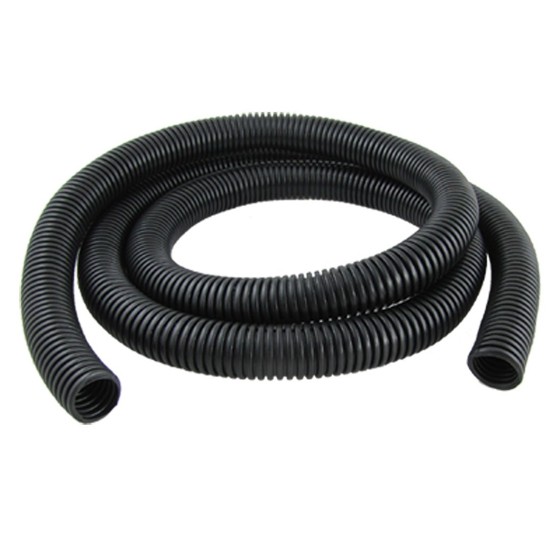 Sourcingmap 1.5 M 20 x 25 mm Plastic Corrugated Conduit Tube for Garden,Office Black