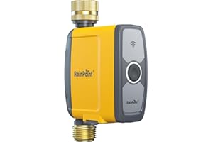 RAINPOINT WiFi Water Timer, Smart Sprinkler System Valve With APP & Voice Control, Weather-Based Automatic Rain Delay, Brass Inlet & Outlet (No WiFi Hub)