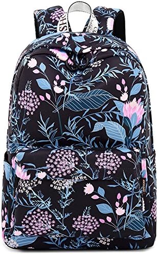 School Bookbag for Girls Fashion Cute Laptop Backpack Travel Daypack Shoulder Rucksack Knapsack (Black)