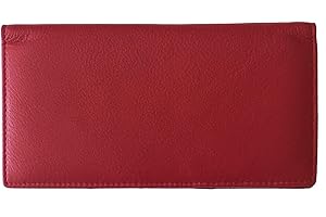 123 CHEAP CHECKS RFID Leather Checkbook Cover With Credit Card Slots and Pen Holder