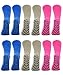 Silvert's Adaptive Clothing & Footwear Men’s and Women’s Gripper Non-Skid Hospital Slipper Socks for Seniors - 6-Pack - Women's Pack One-Size