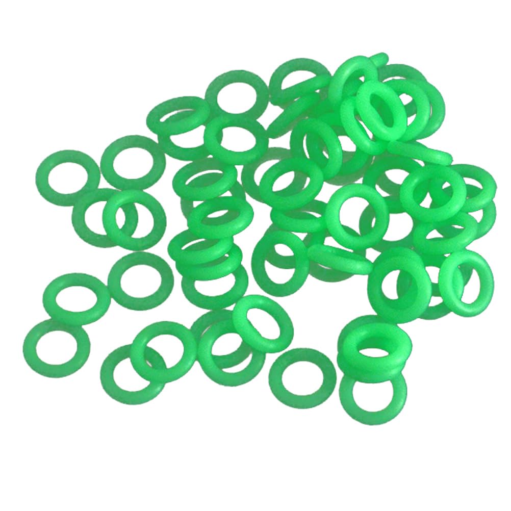 BESPORTBLE 100Pcs Tent Peg Light up Rings, Fluorescent Camping Stake Night Safety O-Rings, Glow in The Dark Nail Accessories for Outdoor Shelter and Festival Pitching