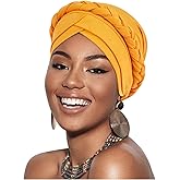 African Women Turban Caps Pre-Tied Twisted Turbans Head Scarf for Women Hair Wraps Cover Beanie Cancer Chemo Headwear