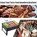 Uten Barbecue Grill Portable Lightweight Simple Charcoal Grill Perfect Foldable Premium BBQ Grill for Outdoor Campers Barbecue Lovers Travel Park Beach Wild etc.[Small, Black]