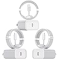 10Foot Fast iPhone Charging Cable,3-Pack Super Fast iPhone Charger USB C Charging Block Wall Charger PD Adapter with 10FT Type C to Lightning Cable Cord for iPhone 14/13/12/11Pro Max/XS Max/XS/XR/8/SE