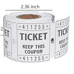 DGBDPACK 250 Raffle Tickets, 50/50 Double Roll