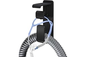 AkioPey CPAP Hose Holder Hanger cpap Mask Hook & Tubing Holder for Bed with Anti-Skid Function Avoids Hose Tangle and 4 Removable Refill Strips（Damage-Free Hanging） cpap Machine Supplies
