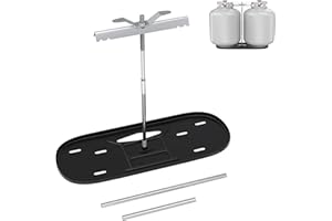 RV Propane Tank Mounting Rack for 20 lbs and 30 lbs Tanks with Different Rods, RV Camper Dual Propane Tank Stand with Drainag