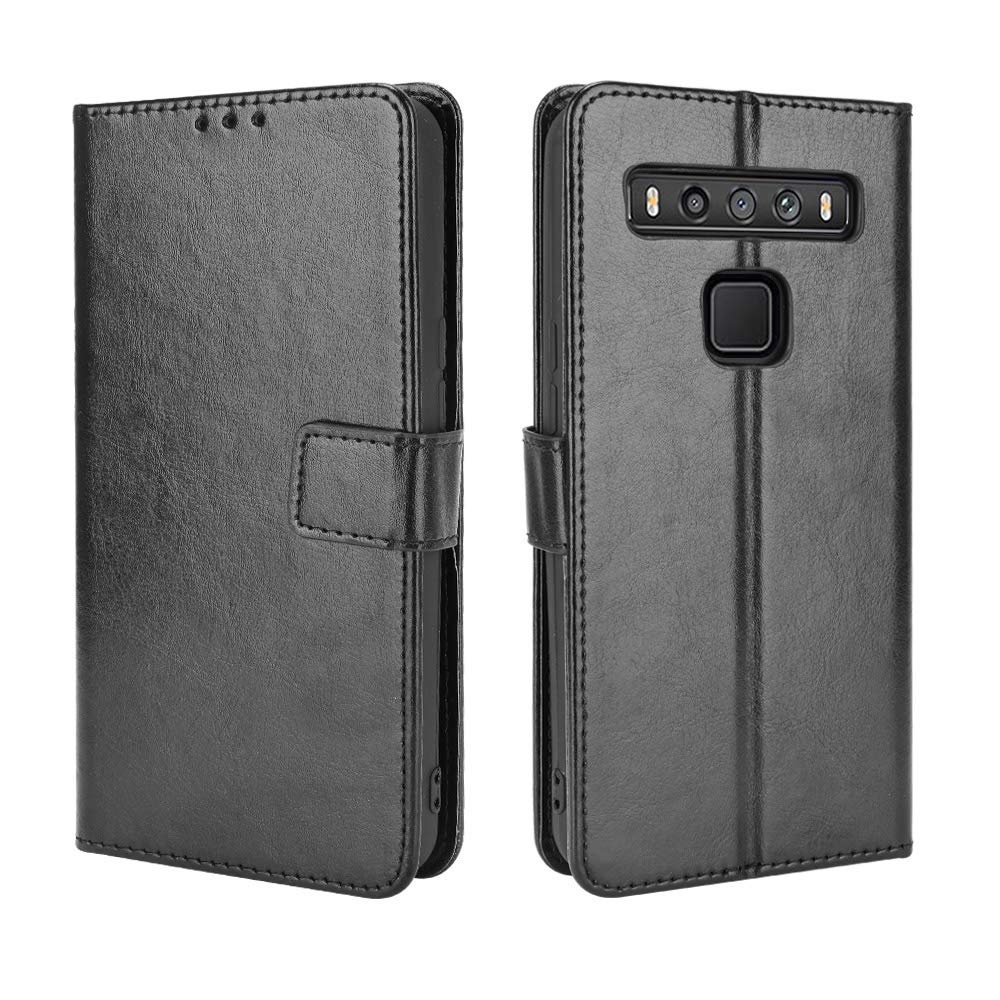 BellaCase TCL 10 5G Case [Wallet Case] [Kickstand] [Card Slots] [Magnetic Flip Cover] Compatible with TCL 10 5G Smartphone(Black)