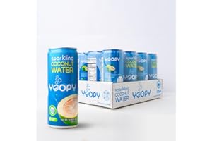 Yoopy - Sparkling Coconut Water – 12-Pack (10.82 oz Cans) – Natural, No Sugar Added, No Additional Flavors – Mineralized & Highly Refreshing, Drink it Ice-Cold