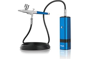 imyyds Airbrush Kit with Compressor, 32PSI High Pressure Cordless Gun, Portable Dual Action Airbrush Compressor Set, Handheld Mini Rechargeable Air Brushes for Painting, Model, Nail, Makeup