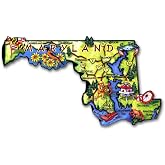 Maryland Artwood State Magnet Collectible Souvenirs and Gifts by Classic Magnets