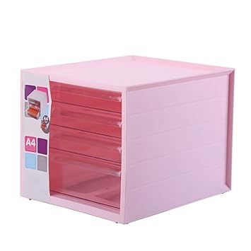 Met Love Office Desk File Cabinet Storage Box Plastic Multilayer