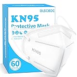 BLScode KN95 Face Mask 60 Pack White,Individually