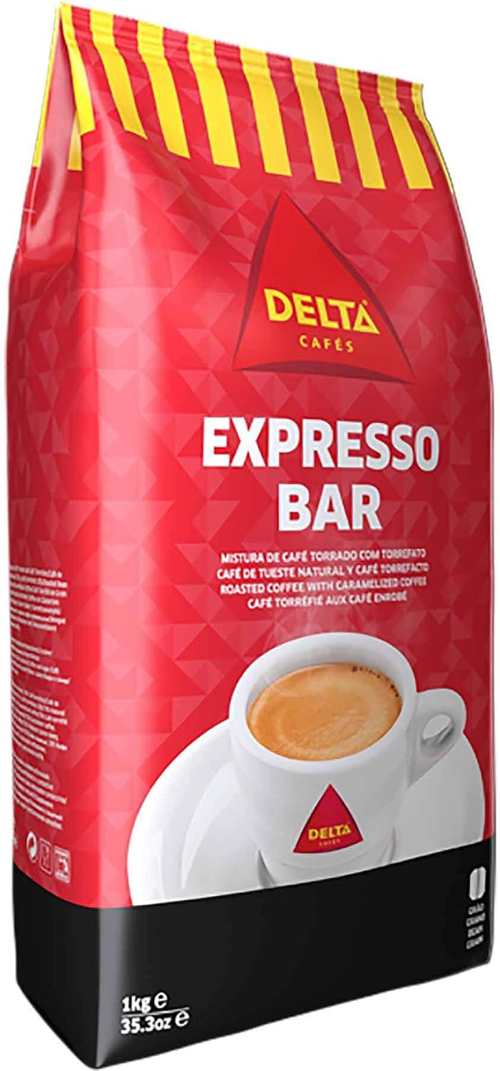 Portuguese Delicious Express Bar Roasted Coffee Beans, Delta, 1Kg, 1 kg (Pack of 1)