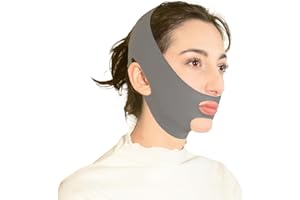 SUNILLUMA V Line Lifting Mask Chin Strap for Sleeping, Face Lifting Strap, Chin Strap, Jawline Shaper, Jaw Strap, Double Chin Reducer,Face Lift Tape & Snoring Solution (Grey)
