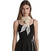 COtheSumay Women's Detachable Rose Flower Chiffon Scarf – Elegant Long Fashion Scarf, Versatile Hair Ribbon & Neck Kerchief