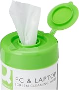 Q-Connect Screen Cleaning Wet Wipes Dispenser 100pcs Antistatic White view 3