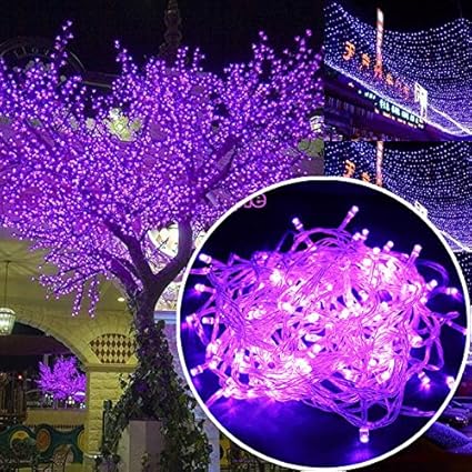 Amazon Com Autolizer 200 Led Purple Fairy String Lights Lamp For