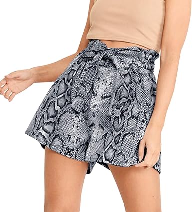 snakeskin high waisted shorts