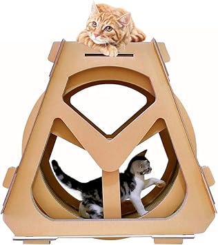 Amazon Sefod 猫 つめとぎ 回し車 観覧車 段ボール 回転 爪研ぎダンボール キャットホイール 猫登山フレーム 猫スクラッチボード 猫のトレッドミル 猫用品 おもちゃ 静音 家具傷防止 運動不足改善 ストレス解消 Sefod 爪とぎ 通販