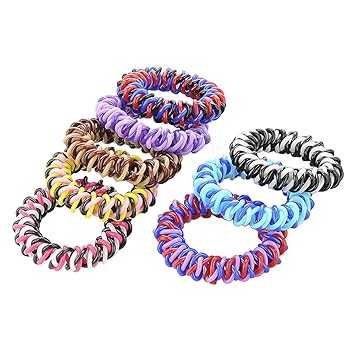Amazon Com 8pcs Spiral Hair Ties Plastic Twist Hair Ring No