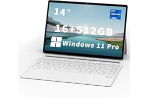 FUNYET 2 in 1 Laptop Touchscreen | 14 Inch Tablet Laptop Computer | Intel 12th Gen N100 Processor | 16GB DDR5 RAM | 512GB SSD | 1920 x 1200 | Wi-Fi 6 | BT5.2 | Backlit Keyboard | Windows 11 Pro