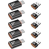 10-Pack 10Gbps/120W USB C to USB Adapter &amp; C Male to 3.1 Female Adapter | Charger Adapter,Two Working Modes,Compatible with MacBook Pro/Air,iPhone 17 16 Pro Max/15 Plus/14 Samsung Galaxy S25 S24 S23