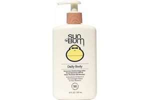 Sun Bum Daily SPF 50 Sunscreen Body Lotion - Broad Spectrum Moisturizing Sunscreen with Vitamin E - Vegan and Hawaii 104 Act Compliant (Without Octinoxate & Oxybenzone) - Dermatologist Tested - 8 oz