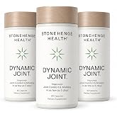 Stonehenge Health Dynamic Joint Health Supplement &ndash; Fast-Acting Support with Apr&egrave;sFlex&reg; Boswellia, MSM, Multi-Type Collagen, Turmeric, Bromelain, Vitamins C &amp; D3 60 Count (Pack of 3)