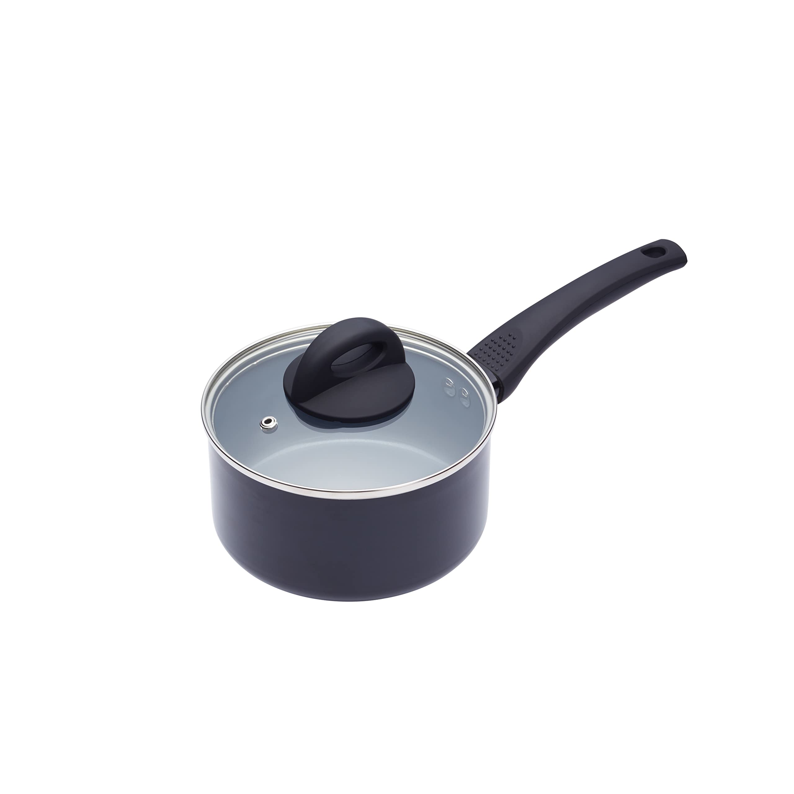 MasterClass Induction-Safe Non-Stick Ceramic Eco Saucepan Tin with PTFE, PFOA and BPA Free Non Stick, 16 cm (6.5"), Black — image 1