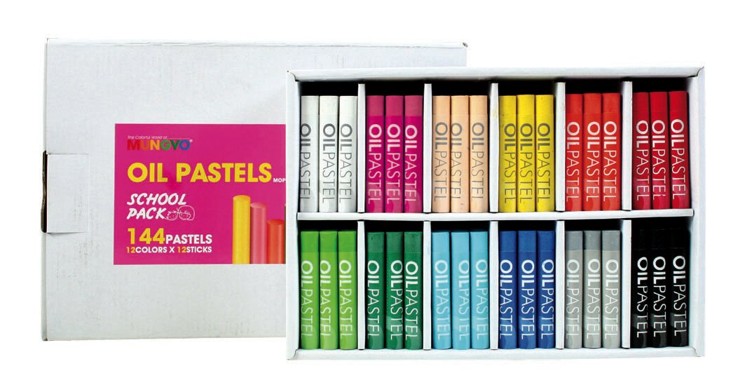 Artist Pastels Set 144 Oil Colours 11 x 70 mm Assorted Colours